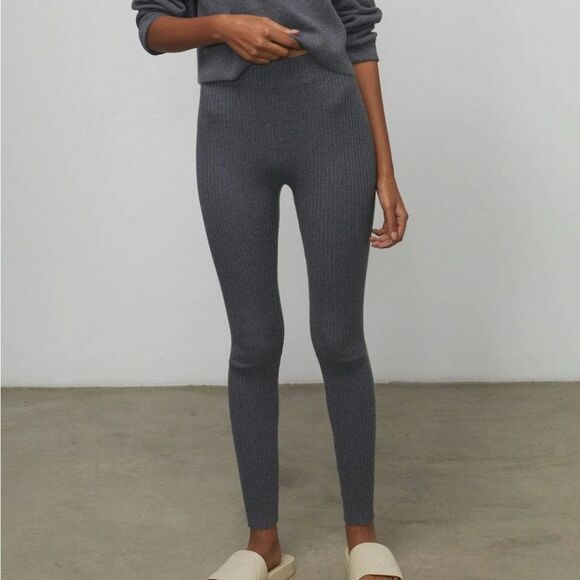 LUNYA Cozy Cotton Ribbed Leggings L b11 - Picture 2 of 8